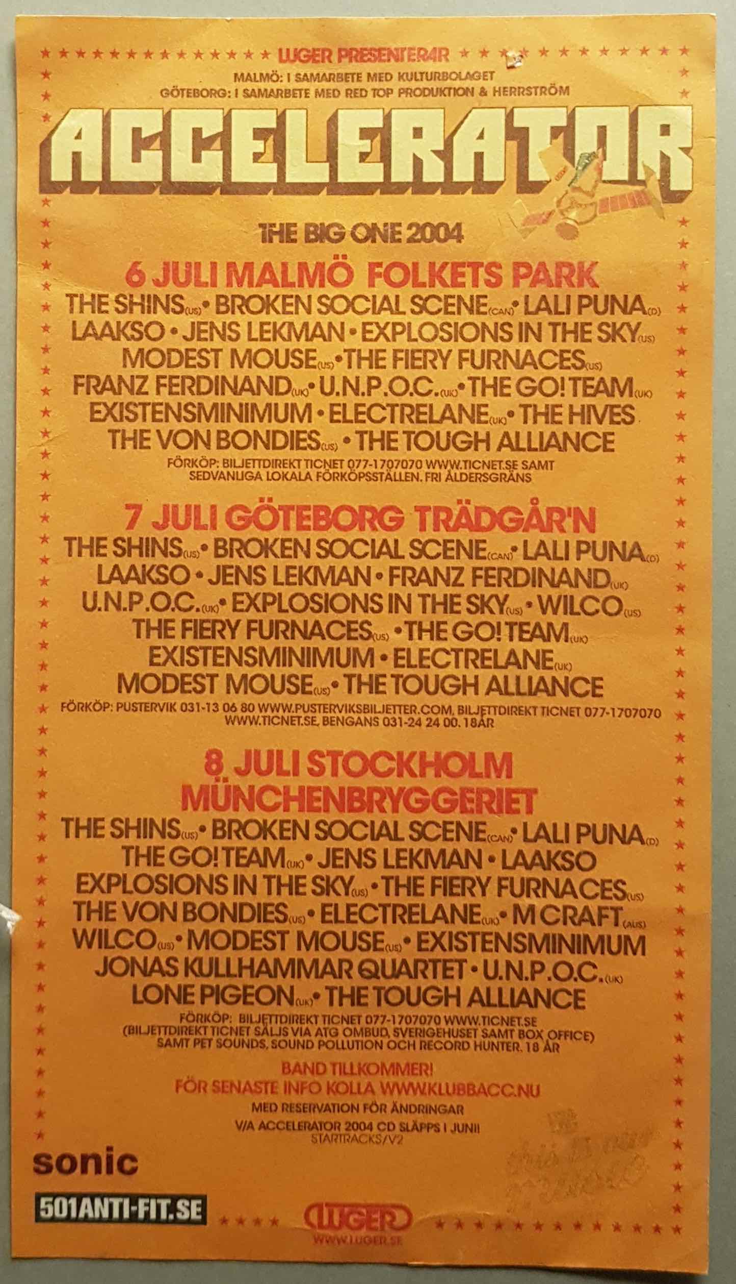 Promo flyer
 for Accelerator Festival, Sweden.